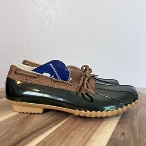 JBU Duck Shoes Womens 7.5 M Woodbury Faux Fur Lined Waterproof Outdoor Rain